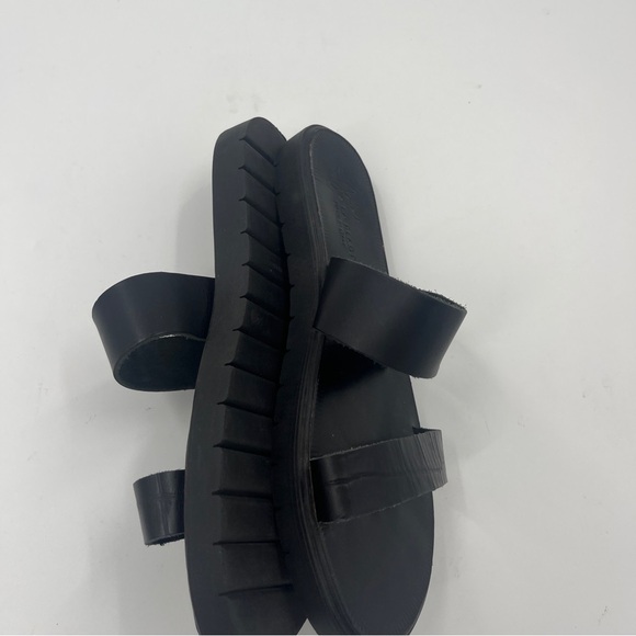 Joie A La Plague Black Croc Embossed Leather Slip on Sandal - Size 41 or US 11 - Picture 3 of 11